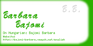 barbara bajomi business card